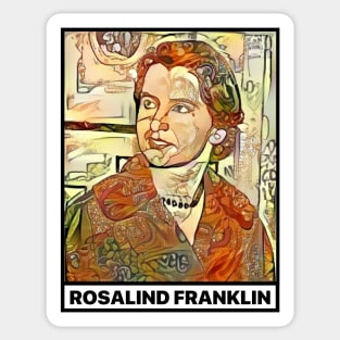 Rosalind Franklin Women in Science STEM Golden Portrait Sticker